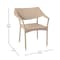 Flash Furniture Natural PE Rattan Wicker Patio Dining Chair, 2PK 2-TT-TT002-NAT-GG - alternate 7